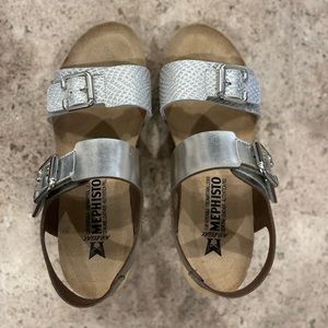 Silver Mephisto Wedge Heel